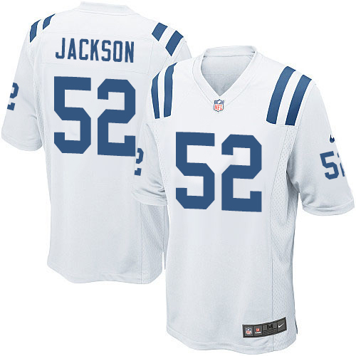 Men's Game D'Qwell Jackson Nike Jersey White Road - #52 NFL Indianapolis Colts